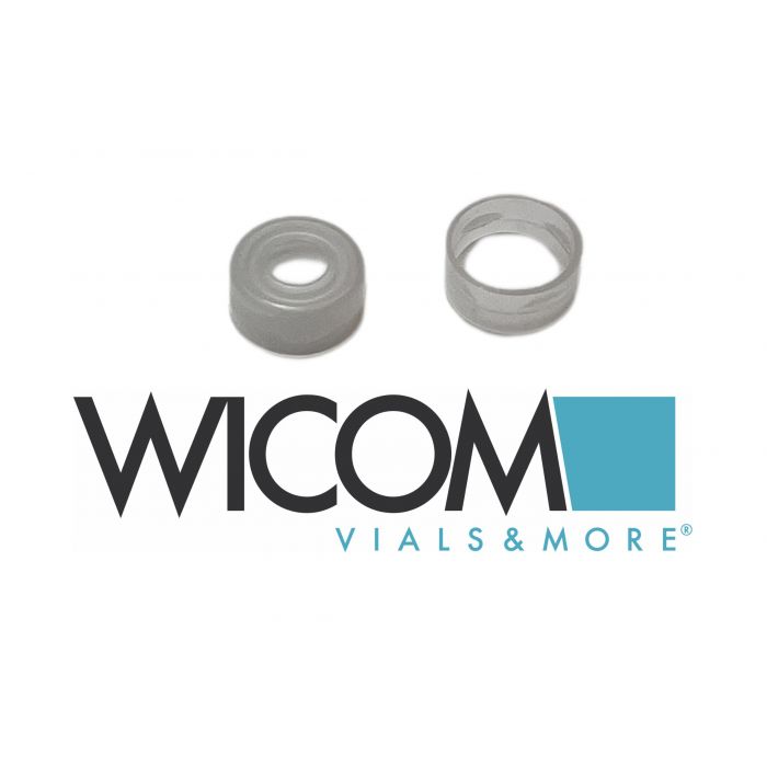 WICOM Snap cap, 11mm clear, PP with PTFE septum