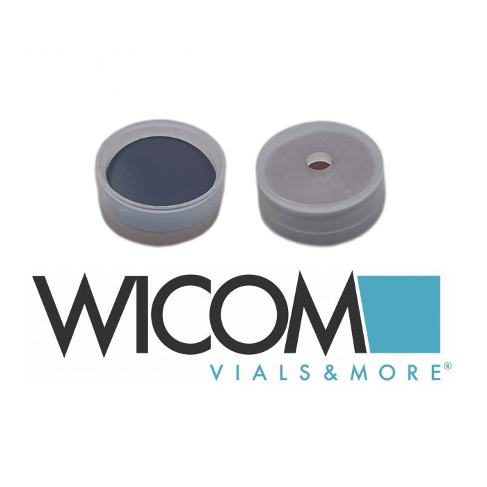 WICOM PE-snap cap, 20mm with rubber/PTFE septum 1,3 mm