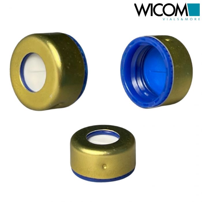WICOM screw caps, with stainless steel coating, magnetic, for 9mm screw vials wi...