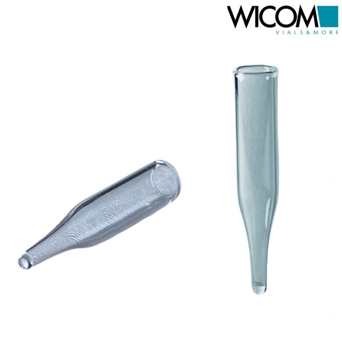 WICOM micro insert, 300ul volume, L=30mm, 6mm AD, 12mm tip, fits into vials with...