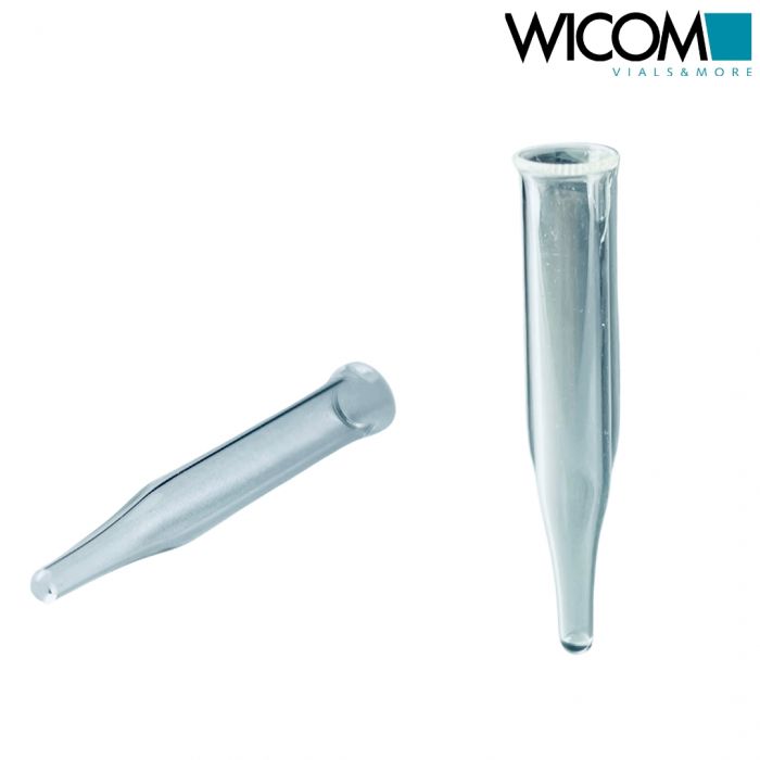 WICOM Micro inserts for 4ml vials, 250µl, 40x6mm, 15mm tip use with spring (WIC ...