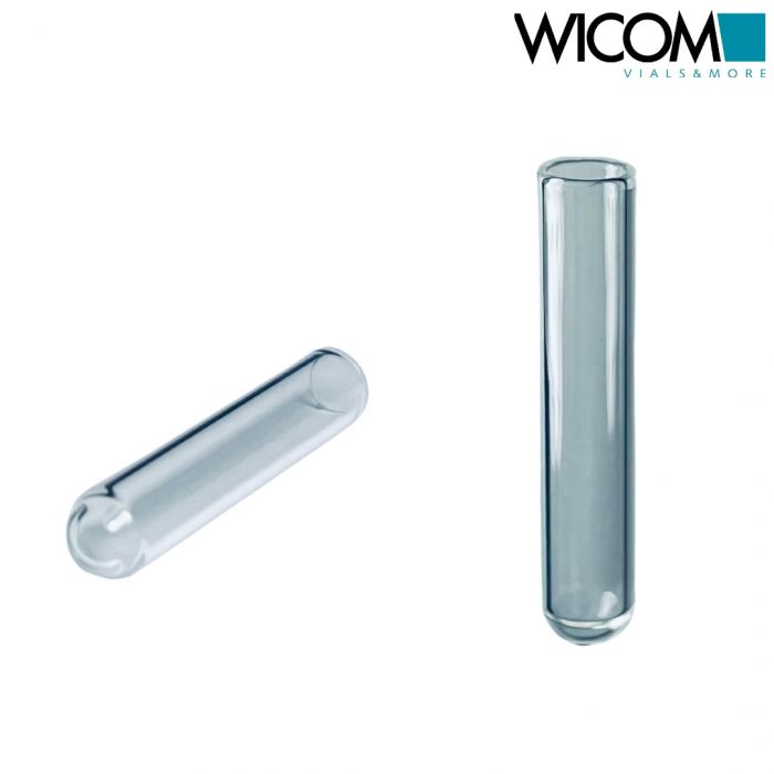 WICOM micro insert, 450µl volume; 6mm AD, roand bottom fits for 11mm crimp vials...