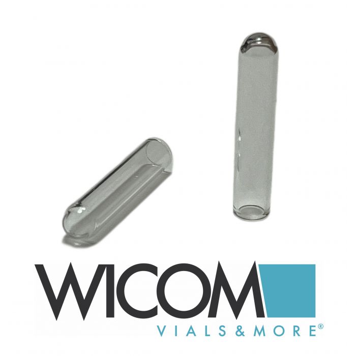 micro insert, 450µl volume; 6mm AD, roand bottom fits for 11mm crimp vials, 10mm...
