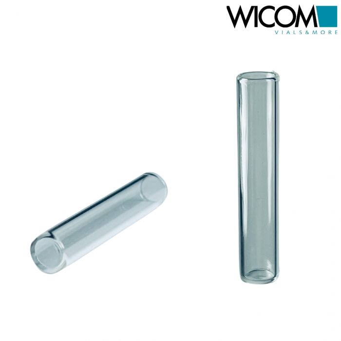 WICOM micro insert, 450µl volume; 6mm AD, flat bottom fits for 11mm crimp vials-...