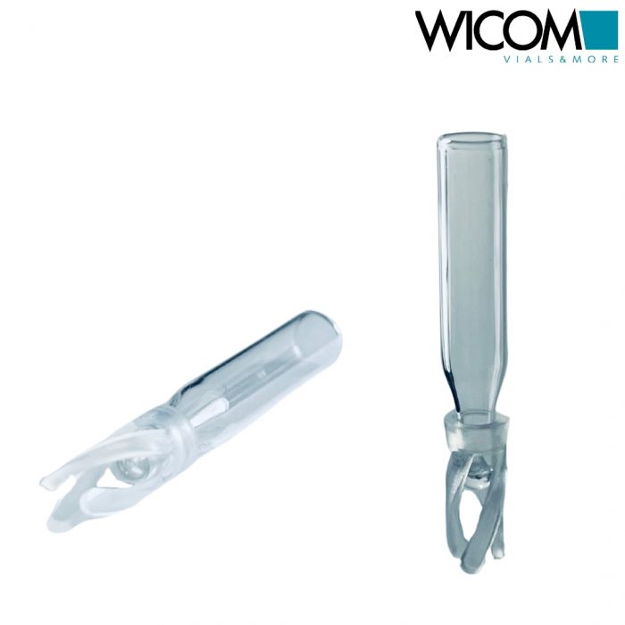 WICOM silanized micro insert of glass, 200µl volume; 5.5mm AD, 29mm length, with...