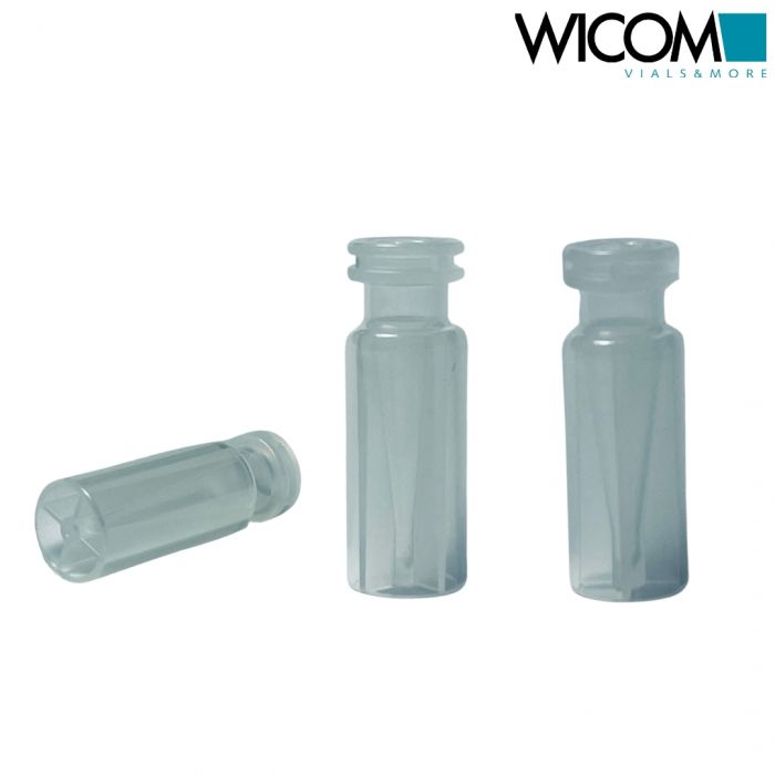 WICOM 11mm crimp/snap vial, Polypropen, 250µl, 12x32mm, 6mm opening