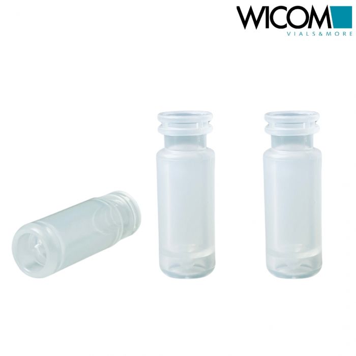 WICOM 11mm CRIMPSNAP vial, Polypropen with v-shape bottom, 0.75ml