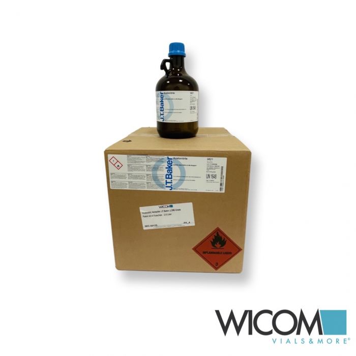 Acetonitrile, manufacturer: JT Baker, LCMS Grade Box with 4 bottels of 2,5 Liter...