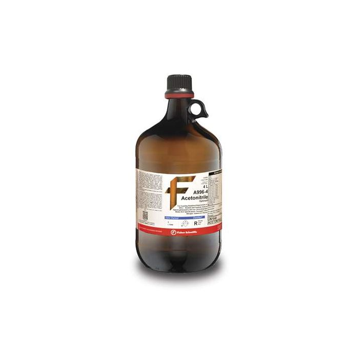 Acetonitrile, 99.9% Gradient Grade manufacturer: Fisher Box with 4 bottels of 2,...
