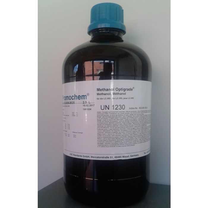 Methanol, LC-MS Optigrade fabricant: Promochem Boîte avec 4 bouteilles de 2,5L