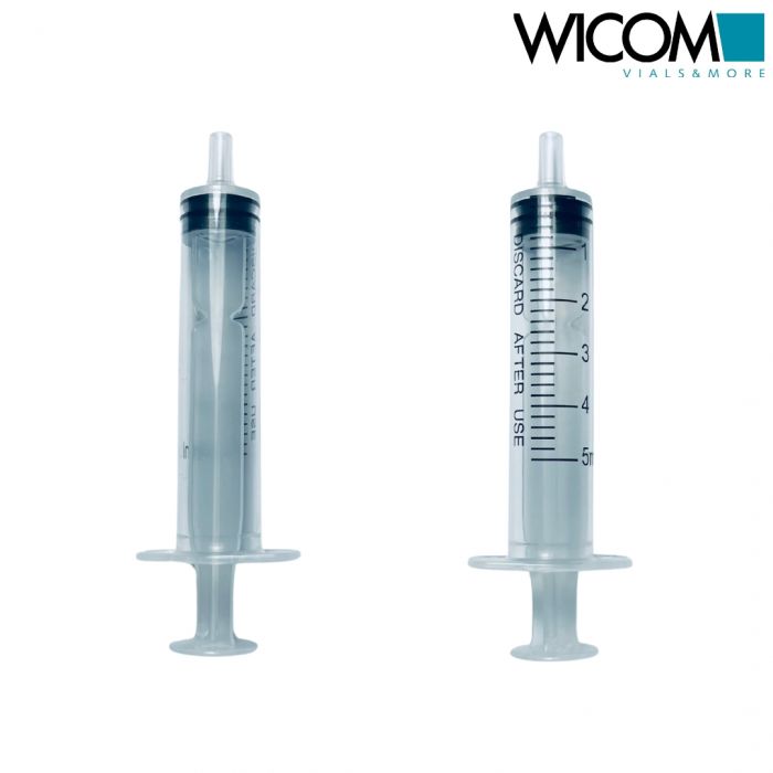 WICOM Einmalspritzen, 5ml, 500 Stück lose im Beutel, Luer slip 3-teilig