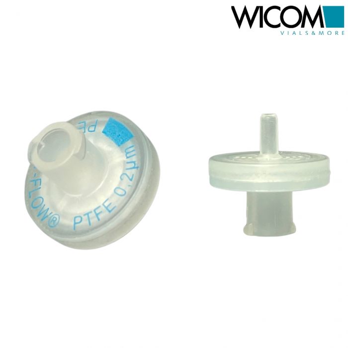 WICOM PERFECT-FLOW(r) Spritzenvorsatzfilter PTFE-Membran 13mm, 0,2um, mit Miniti...