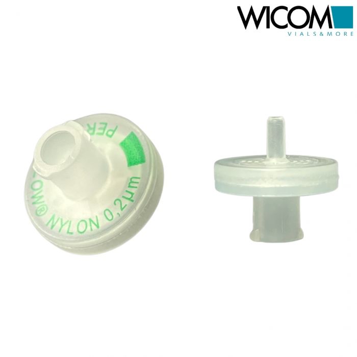 WICOM PERFECT-FLOW(r) Spritzenvorsatzfilter, Nylon 0,2um, 13mm, mit Mini-Tip-Aus...