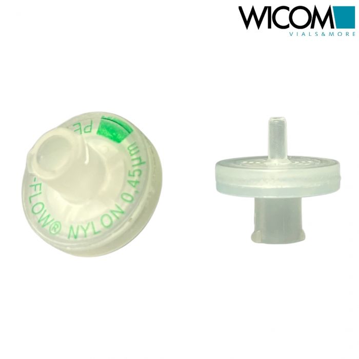 WICOM PERFECT-FLOW(r) Spritzenvorsatzfilter, Nylon Membrane, 0,45um, 13mm, mit M...
