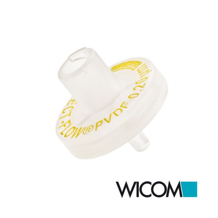 WICOM PERFECT-FLOW(r) syringe filter, PVDF 13mm 0,20 µm, with minitip outlet