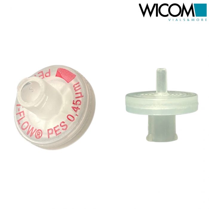 WICOM PERFECT-FLOW(r) Spritzenvorsatzfilter, PES 13mm 0,45µm  Minitip Ausgang, a...