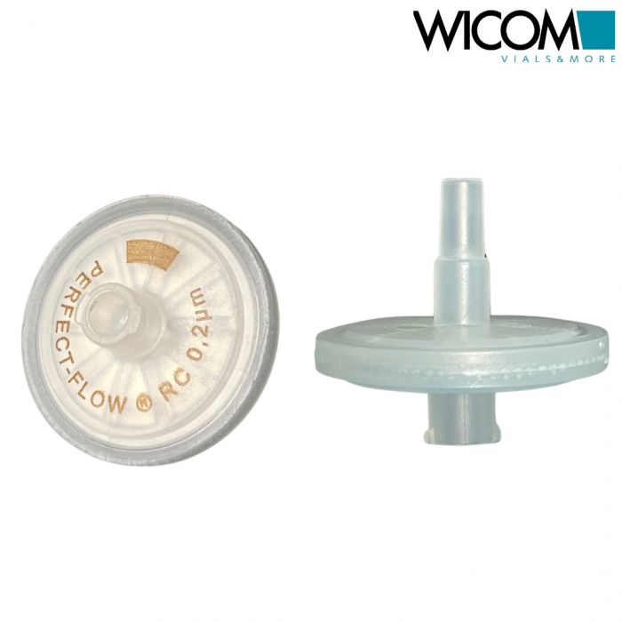 WICOM PERFECT-FLOW(r) syringe filters, regenerated, Cellulose, 25mm, 0.2µm, auto...
