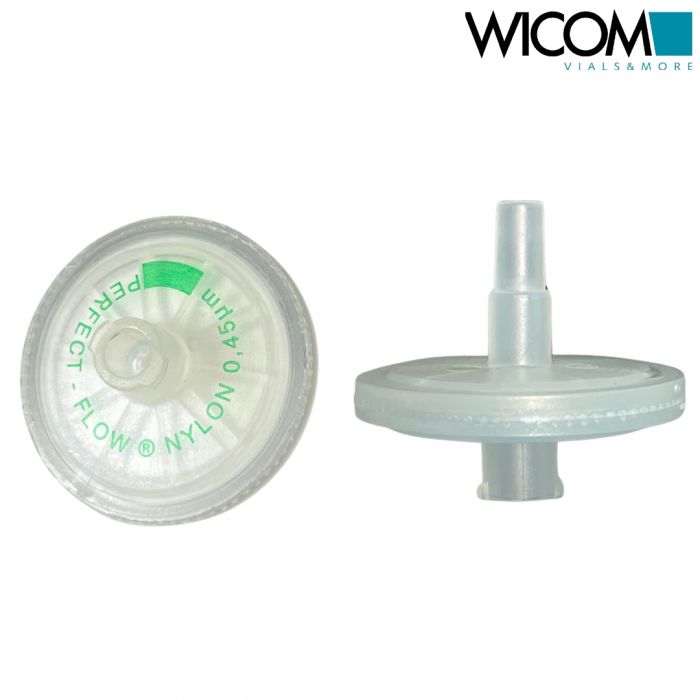 WICOM PERFECT-FLOW(r) Spritzenvorsatzfilter, Nylonmembran 25mm 0,45 µm