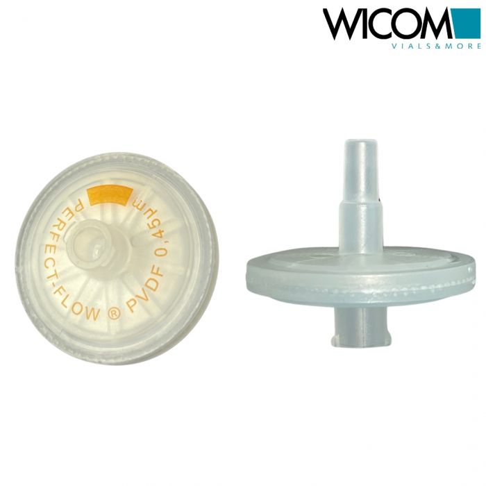 WICOM PERFECT-FLOW(r) Spritzenvorsatzfilter, PVDF 25mm 0,45 µm, autoklavierbar