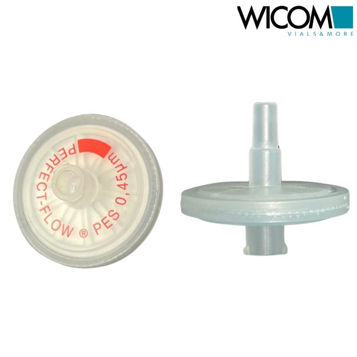 WICOM PERFECT-FLOW(r) Spritzenvorsatzfilter, PES 25mm 0,45 µm, autoklavierbar