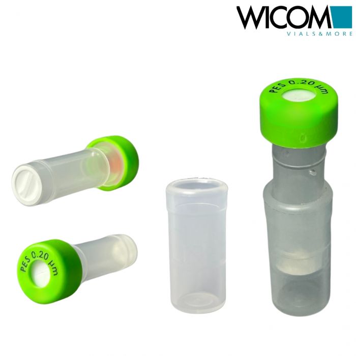 WICOM PES Filter Vials 0,2µm Light Green Snap cap Silikon/PTFE mit Kreuzschlitz...