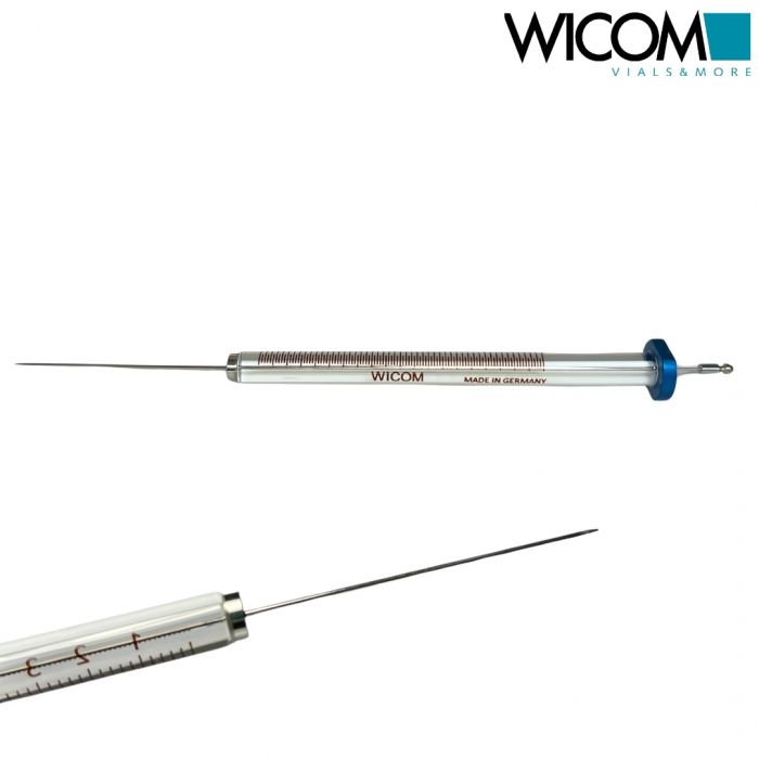 WICOM 10ul syringe, fixed needle, 23s, 42mm, conical tip, fits for Agilent GC (O...