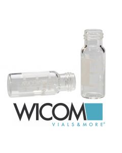 WICOM 2ml Screw Top Vial, clear glass, with write-on patch and scale, 12*32mmm w...