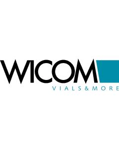 WICOM Screw cap 8mm with /PTFE septum (White), 1000/pk