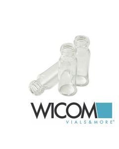WICOM 2ml screw vials, clear glass, 12*32mm, with 9mm short threat, write-on pat...