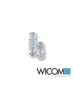 WICOM 11mm CRIMP/SNAP micro-V vials, clear, Sil desactiveted 6mm opening, 12x32m...