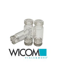 WICOM 11mm CRIMPSNAP Vial, Klarglas, 0.9ml, Restvolumen <1µl, Probenflasche (Sch...