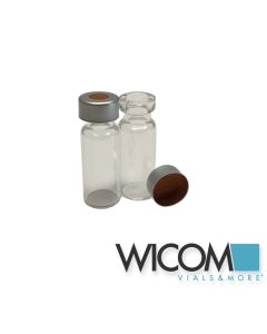 WICOM Kombipack bestehend aus 11mm Crimp Vials, 2ml, Klarglas, Al-Crimp-Kappe mi...
