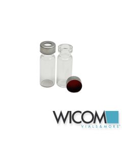 WICOM Kombipack, bestehend aus 11mm Crimp Vials, Klarglas, 2ml (10x WIC 42100) m...