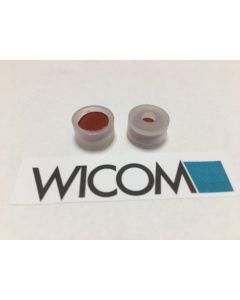 WICOM 11mm Schnappkappe, klar, mit NK/PTFE-Septum 1.3mm 4,5mm Loch,
