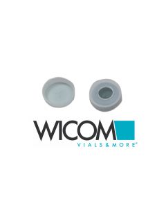 WICOM PE-snap cap, 20mm, 4.5mm opening, silicone/PTFE whit with Y-shaped slit