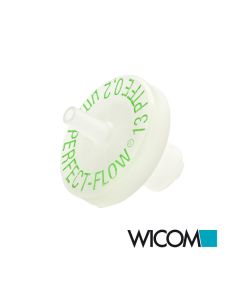 WICOM PERFECT-FLOW(r) syringe filter, PTFE Membrane 13mm, 0,2um, with minitip-ou...