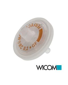 WICOM syringe filters 25mm, 0.2µm regenerated Cellulose with glass fiber pre fil...
