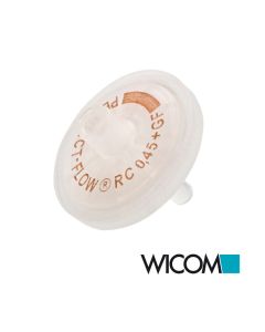 WICOM syringe filter 25mm, 0.45µm RC (regenerated Cellul with GF (glass fiber) p...