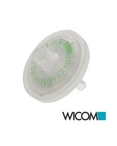 WICOM Spritzenvorsatzfilter 25mm 0.2µm Nylon Membrane und Glasfaser Vorfilter. P...