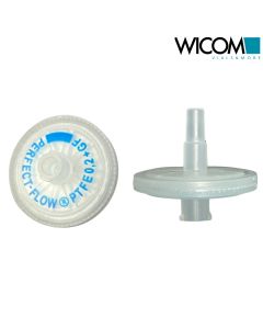 WICOM syringe filter 25mm 0.2µm PTFE with GF  pre filter Colorcode: blue, autocl...
