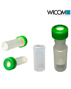 WICOM PES Filter Vials 0,45µm Green Snap cap Silikon/PTFE mit Kreuzschlitz