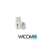 WICOM 11mm crimp vials, clear, 2ml,300µl 12x32mm with pre inserted inserts (9mm ...