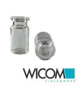WICOM 20mm crimp vials, clear, 5ml; 37.5mm (H) x 20.5mm (AD)