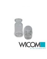 WICOM 20mm crimp vial clear, 10ml, 46.0mm (H) x 22.5mm (AD), for Agilent Headspa...