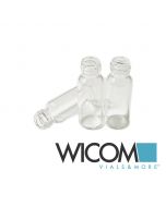 WICOM screw vial, 1,5ml volume, 8mm (clear) in DAB-10 quality. Packed in plastic...