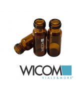 WICOM 2ml screw vials,brown glass,with write-on patch and scale,12*32mm, 9mm sho...