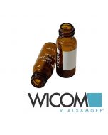 WICOM 8mm Schraubvial (Gewindeflasche), Braunglas, 1,5ml mit Beschriftungsfeld, ...