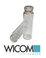WICOM 24mm Schraubvial (EPA-Gewindeflaschen), Klarglas, 40ml, 95,00mm x 27,5mm, ...
