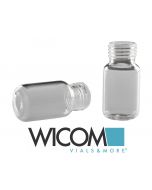 WICOM 18mm fine thread screw vial, 46 x 22.5mm, clear glass, 10ml