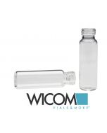 WICOM 20ml screw vial, 75,5 x 22.5mm clear glass with G18 fine thread